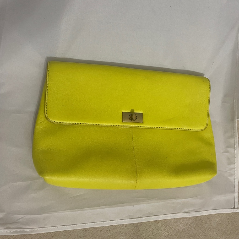 J. Crew Yellow leather Clutch